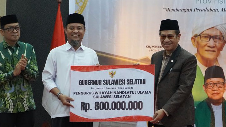 PWNU Sulsel Terima Hibah Rp800 Juta pada Momentum Halalbihalal