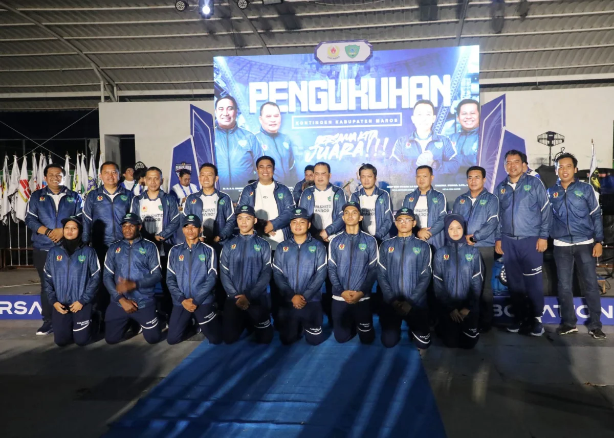 Bupati Maros Chaidir Syam Kontingen Kabupaten Maros Porprov Sulsel 2026