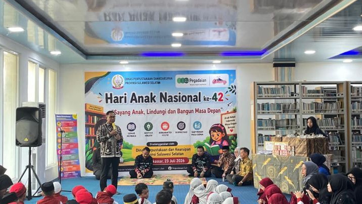 Hari Anak Nasional 2026, Dispusarsip Sulsel Sulap Perpustakaan Jadi Arena Belajar Sains untuk Siswa SD