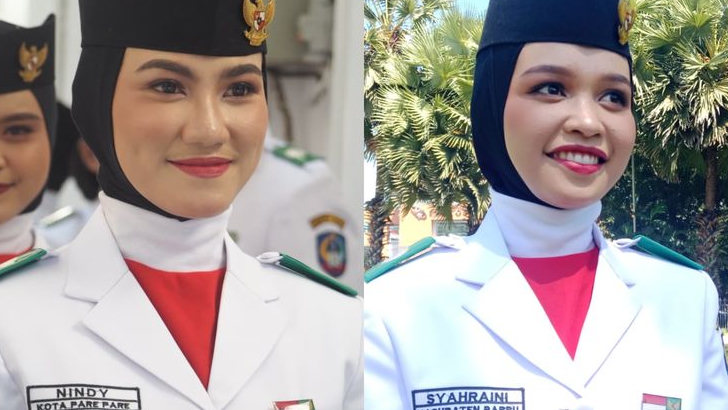 2 Srikandi Madrasah Isi Posisi Strategis Paskibraka Sulsel di HUT RI ke-81, Ghaisan Jadi Pembentang