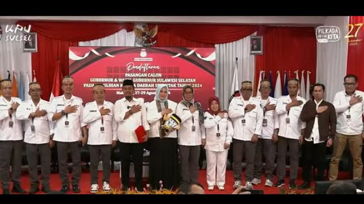 Dikawal 10 Partai Pengusung, Pasangan Andi Sudirman Sulaiman - Fatmawati Rusdi Daftar ke KPU Sulawesi Selatan