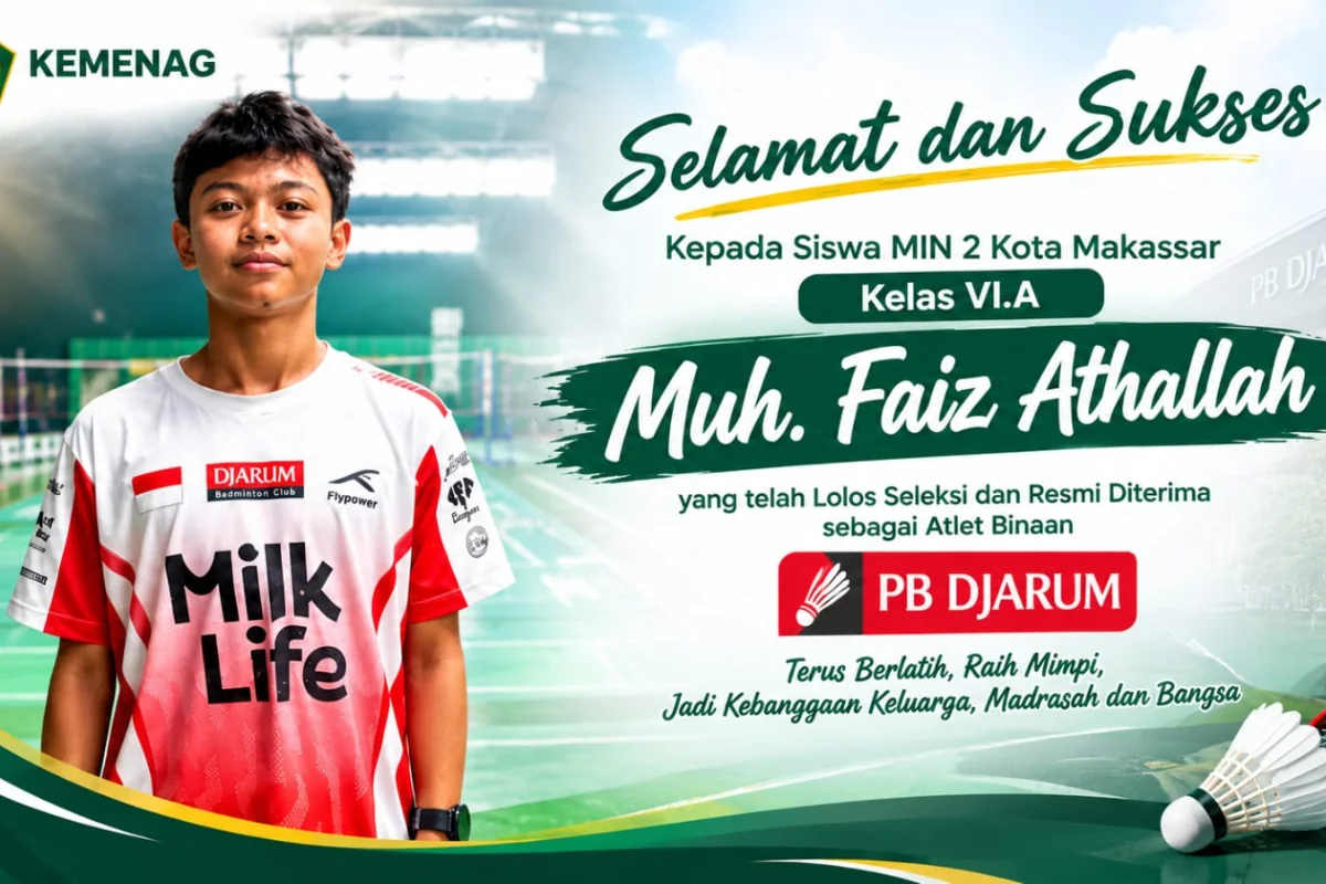 Kisah Faiz Athallah Jadi Satu-satunya Wakil Makassar Lolos PB Djarum 2026, Murid MIN 2 Kota Makassar