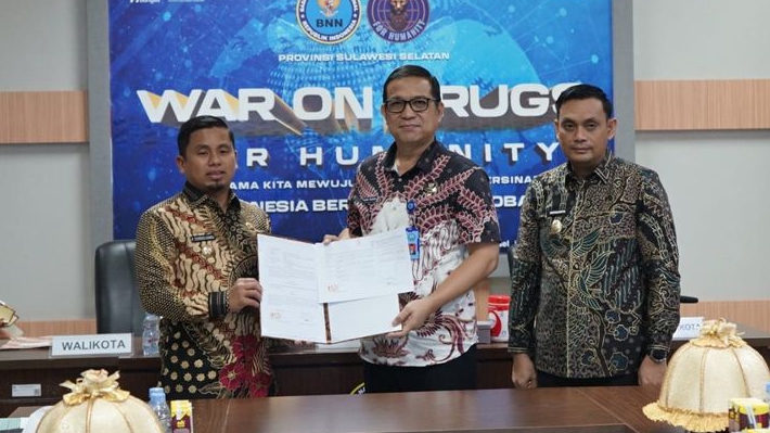 Tasming Hamid Teken NPHD dengan BNN Sulawesi Selatan, Langkah Strategis Bentuk BNN Kota Parepare