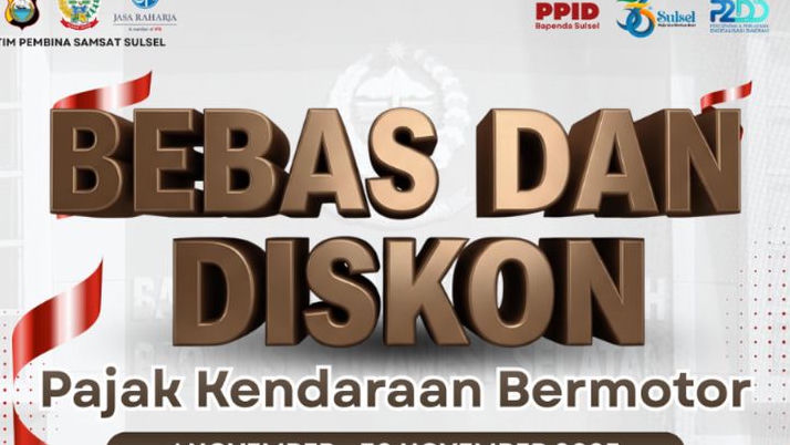 Relaksasi Pajak Kendaraan di Sulsel Berlanjut sampai Akhir November: Bebas Denda dan Potongan Besar