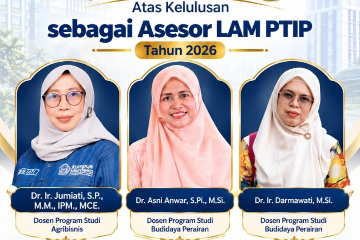 3 Dosen Unismuh Makassar Lolos Seleksi Asesor LAM PTIP 2026, Pelatihan Digelar di Jakarta