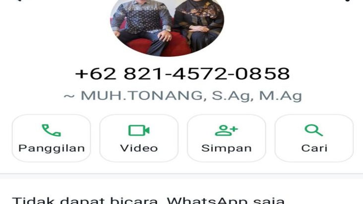 Upaya Penipuan Catut Nama Kakanwil Kemenag Sulsel Muh Tonang, Tolong Waspada!