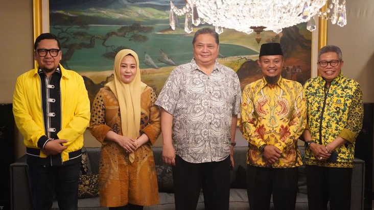 Andi Sudirman dan Fatmawati Bertemu Airlangga Hartarto, Begini Respons Ketua Golkar Sulsel